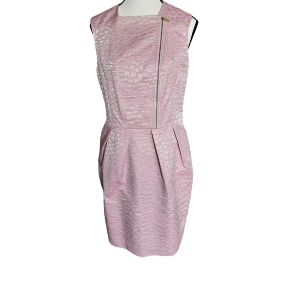 Ports international blush pink midi dress modest and classy fully lined size 8 - Picture 3 of 11
